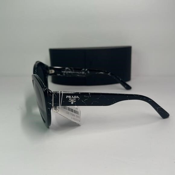 New Authentic- PRADA Dark Grey Cat Eye Ladies Sunglasses PR 01YS 09V5S0 54 - Picture 14 of 16